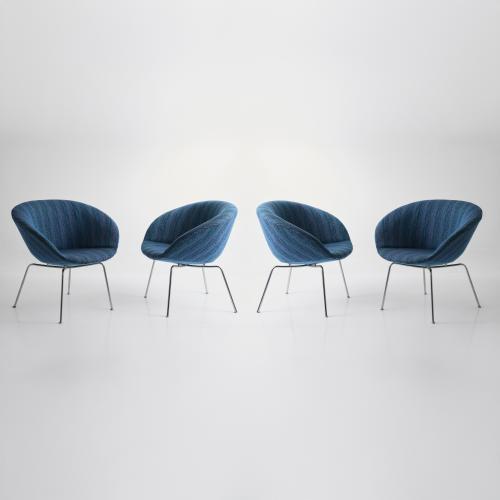 Vier 'Pot chairs - 3318', 1959