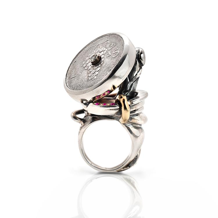 Hauptbild zu Objekt, Unikat-Ring 'Sch&egrave;i e Osei,', 2018, Faust Cardinali, 182D 1023