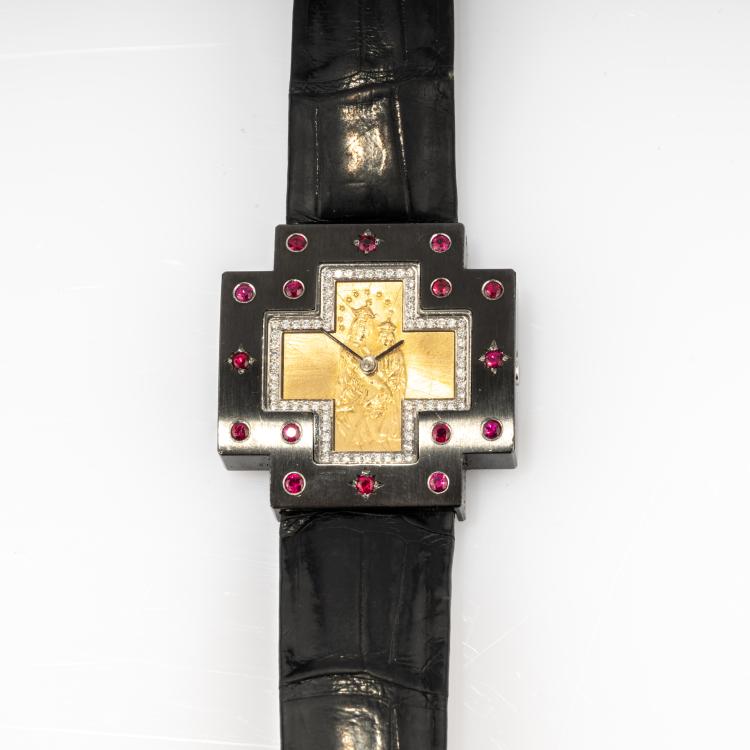 Hauptbild zu Objekt, Unique ladies' watch 'Madonna', S&eacute;vign&eacute;, M&uuml;nchen / Munich, 182D 1129