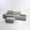 Two-seater sofa 'Polder' with ottoman, 2005 (design)