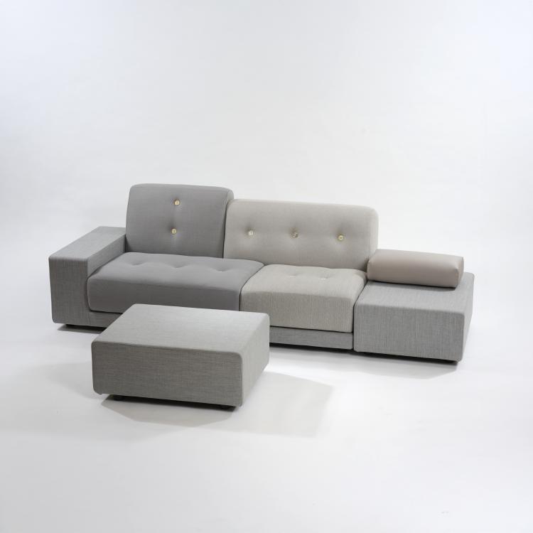 Hauptbild zu Objekt, Zweiersofa 'Polder' mit Ottoman, 2005 (Entwurf), Hella Jongerius, Vitra, Birsfelden, 182C 993