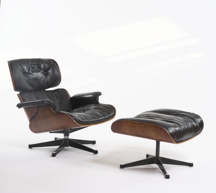 Hauptbild zu Objekt, Lounge Chair '670' mit Ottoman '671', 1956 (Entwurf), Charles Eames,Ray Eames, Vitra Birsfelden f&uuml;r Herman Miller, Zeeland., 