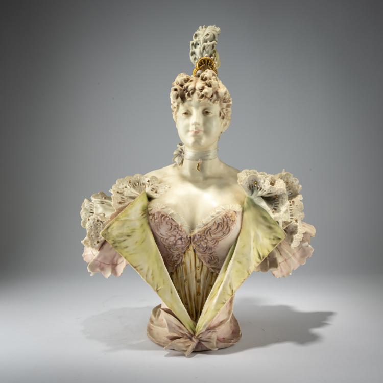 Bild 1 zu Objekt, Frauenb&uuml;ste, um 1902, Eduard Stellmacher, Amphora-Werke Riessner, Stellmacher & Kessel, Turn-Teplitz, 182A 373