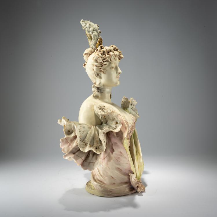 Bild 2 zu Objekt, Frauenb&uuml;ste, um 1902, Eduard Stellmacher, Amphora-Werke Riessner, Stellmacher & Kessel, Turn-Teplitz, 182A 373