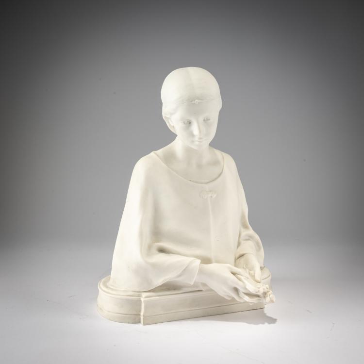 Hauptbild zu Objekt, Bust 'Les Rameaux', c. 1900, S&egrave;vres, Manufacture Nationale de, 182A 423
