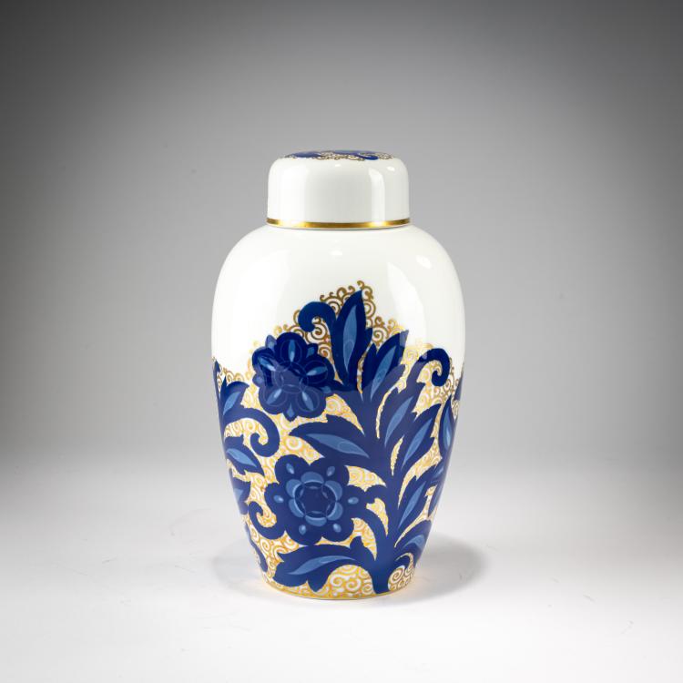 Hauptbild zu Objekt, Deckelgef&auml;ss 'Rosari', um 1917, Julius-Vilhelm Guldbrandsen, Rosenthal, Selb, 182A 428