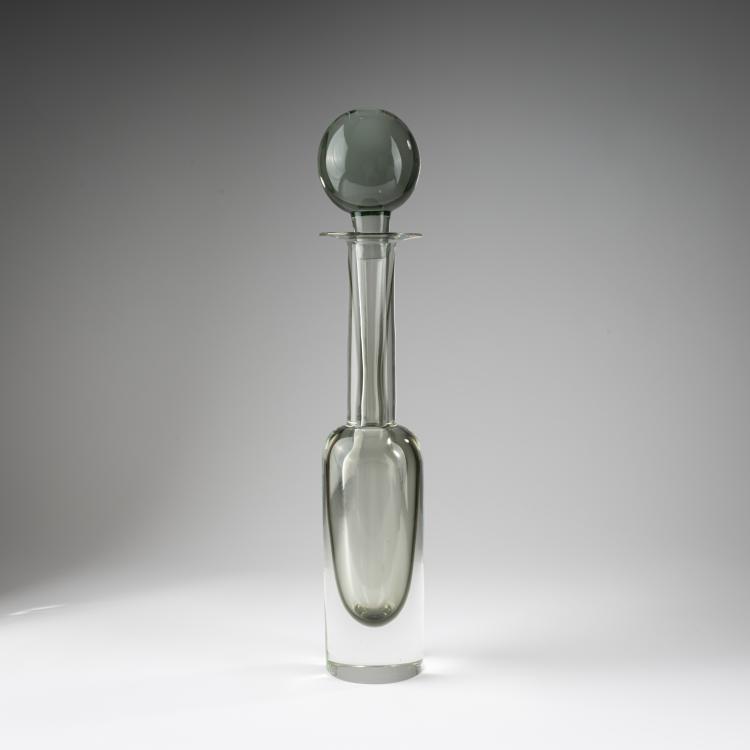 Hauptbild zu Objekt, 'Sommerso' bottle with stopper, 1962&ndash;1969, Mario Pinzoni, Seguso Vetri d'Arte, Murano, 183B 779