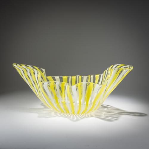 Vase 'Fazzoletto a canne', um 1950