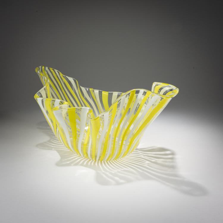 Bild 2 zu Objekt, Vase 'Fazzoletto a canne', um 1950, Fulvio Bianconi, Venini, Murano, 183B 724