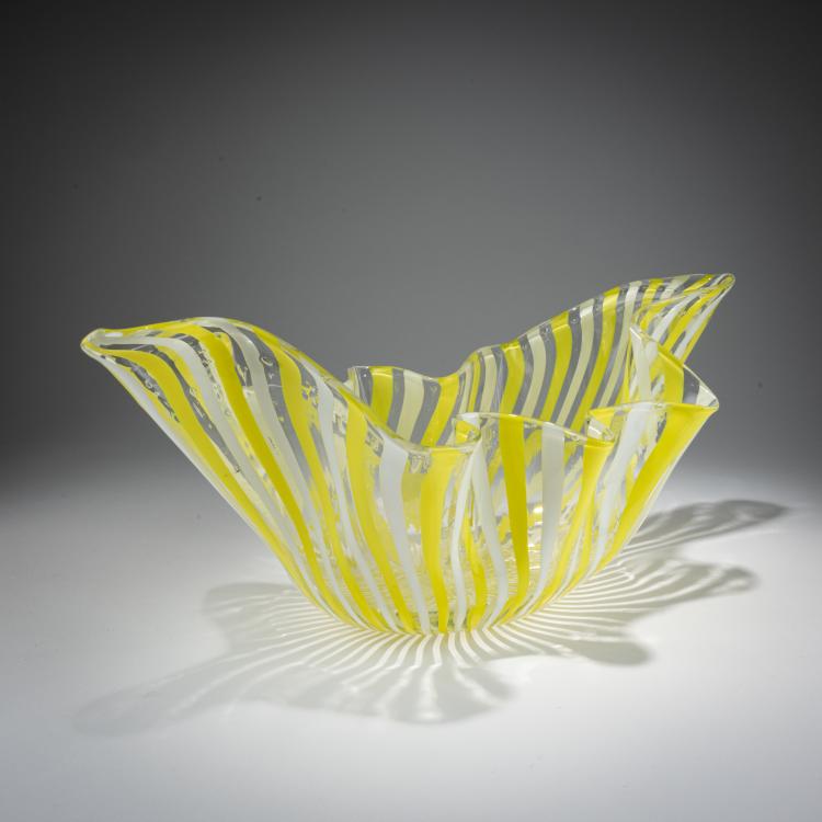 Bild 3 zu Objekt, Vase 'Fazzoletto a canne', um 1950, Fulvio Bianconi, Venini, Murano, 183B 724
