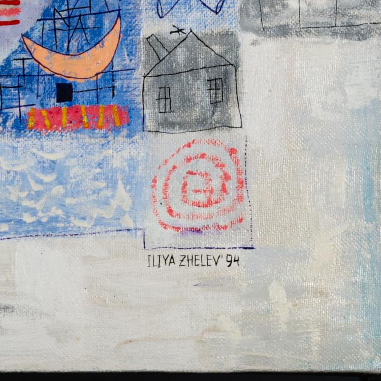 Bild 2 zu Objekt, Abstrakte Komposition mit Schneemann, 1994, Iliya Zhelev, 183C 887