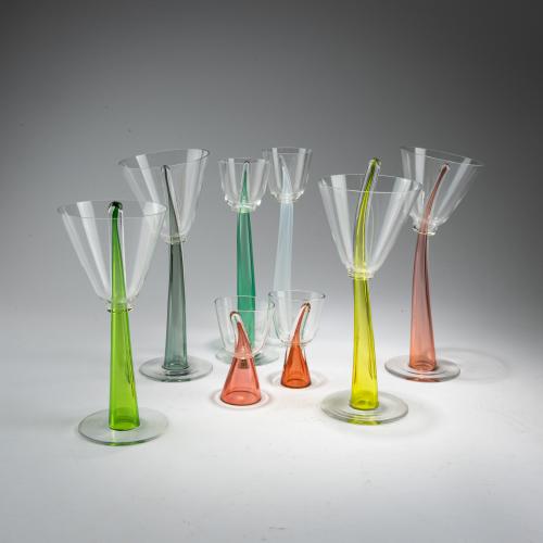 Acht Gläser 'Stybla', 1985 (Entwurf)