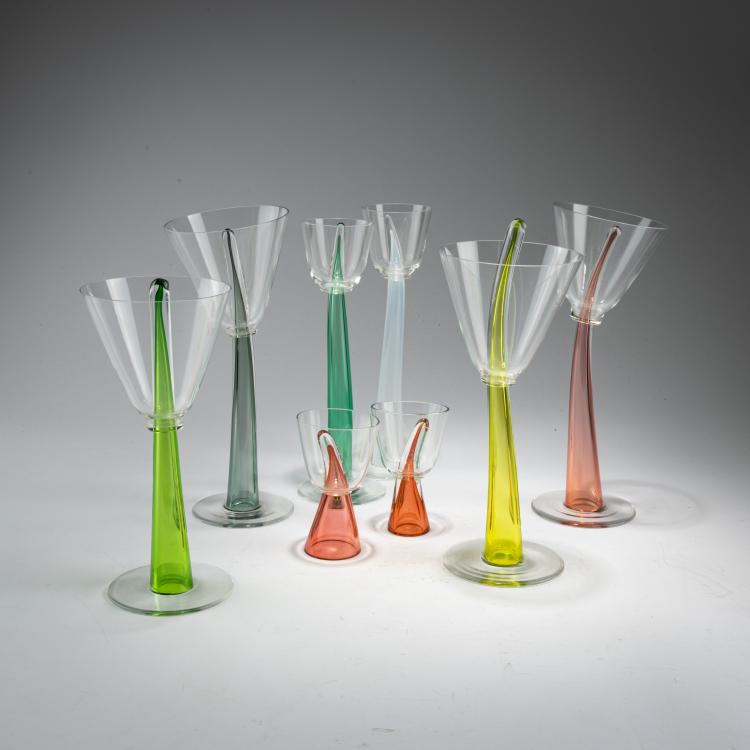 Hauptbild zu Objekt, Acht Gl&auml;ser 'Stybla', 1985 (Entwurf), Bořek &Scaron;&iacute;pek, Anthologie Quartett, Bad Essen, 183A 19