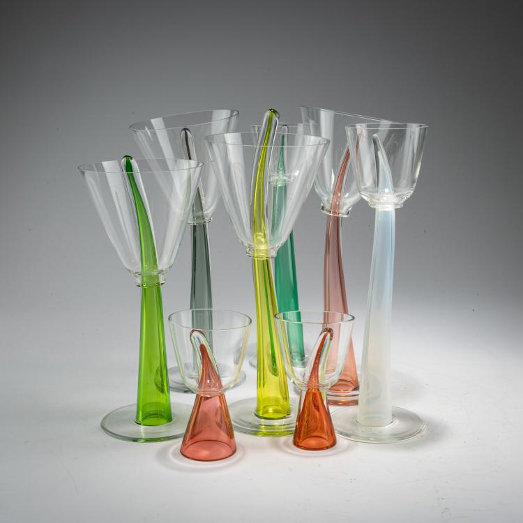 Bild 1 zu Objekt, Acht Gl&auml;ser 'Stybla', 1985 (Entwurf), Bořek &Scaron;&iacute;pek, Anthologie Quartett, Bad Essen, 183A 19