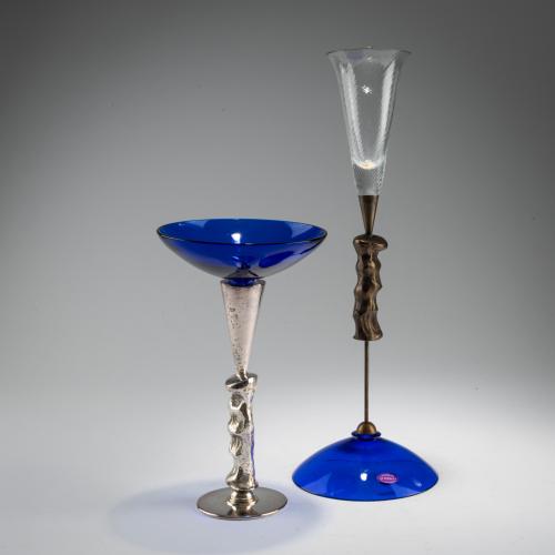 Champagnerglas '105' und Champagnerkelch '406', um 1990 (Entwurf)