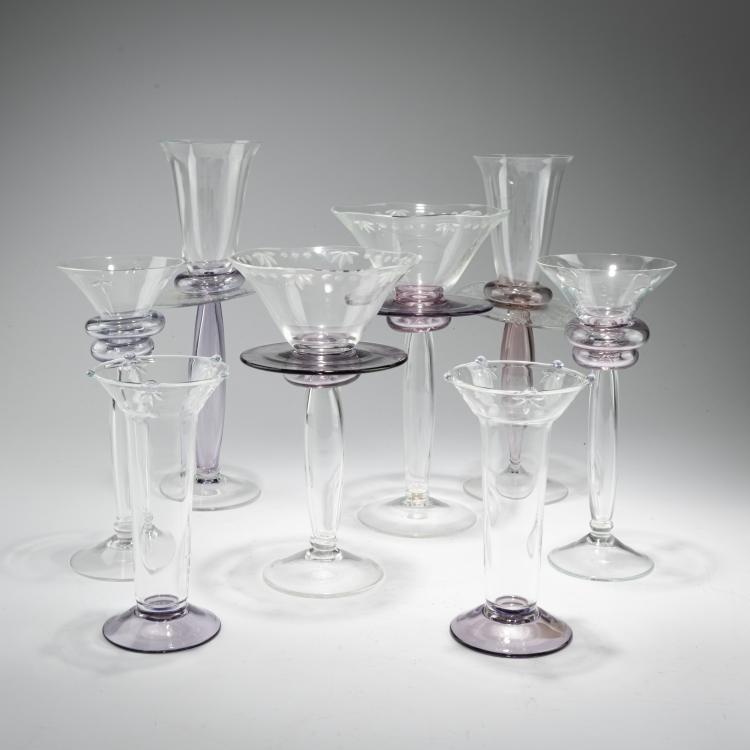 Hauptbild zu Objekt, Acht Gl&auml;ser aus der Serie 'Enrico', 1988 (Entwurf), Bořek &Scaron;&iacute;pek, Driade, Corsico, 183A 21