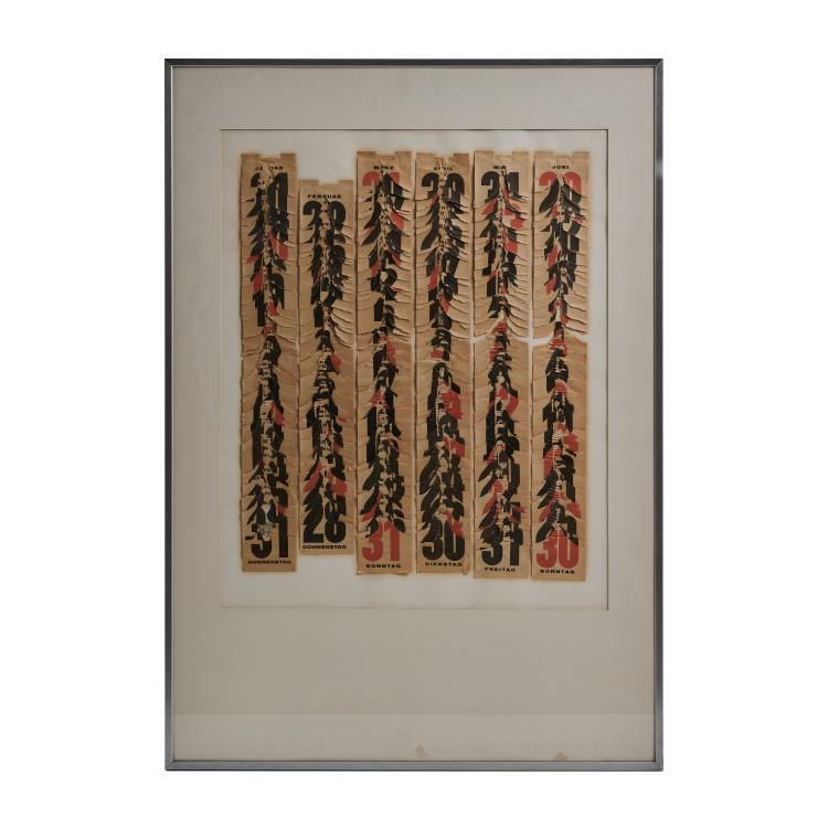 Bild 1 zu Objekt, Collage/Decollage '31.XII. 73/2', 1973, Oskar Holweck, 