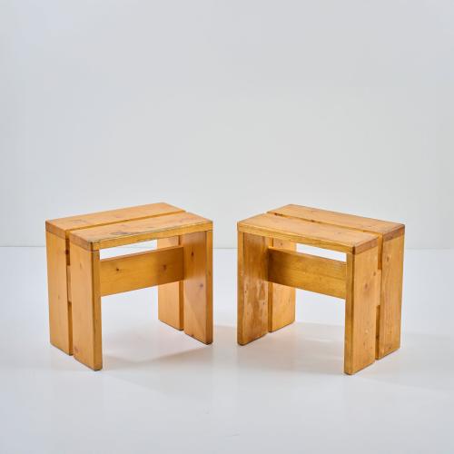 Zwei Hocker 'Les Arcs', um 1968 (Entwurf)