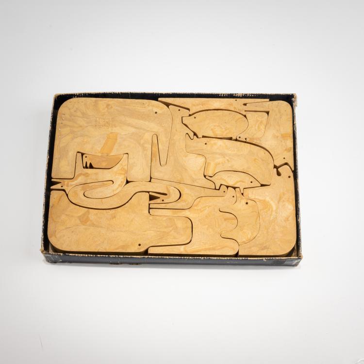 Bild 1 zu Objekt, Puzzle '16 Animali' - '3015D', 1957 (Entwurf), Enzo Mari, Danese, Mailand / Milan, 183A 418