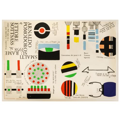 Plakat 'Smalti su Rame', für die Galerie Il Sestante, 1958