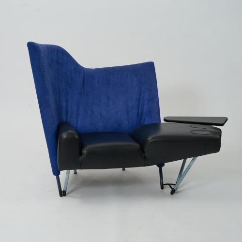 Sessel mit Fußstütze 'Torso', 1982 (Entwurf)