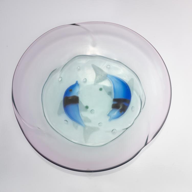 Bild 1 zu Objekt, Decorative plate 'Pesci', c. 1960, Alfredo Barbini, Barbini, Alfredo, 183B 764