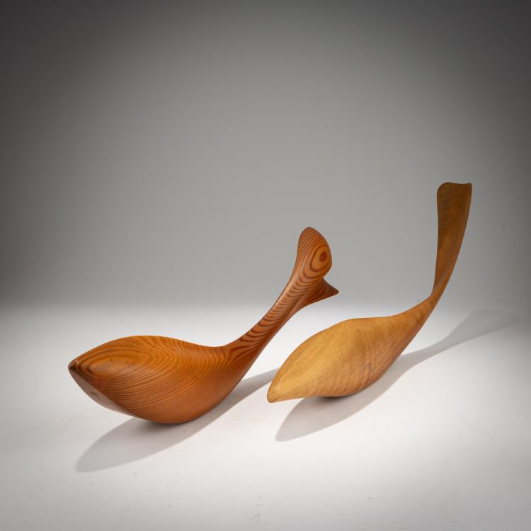 Hauptbild zu Objekt, Zwei Skulpturen (Walfische), 1950er Jahre (Entwurf), Rupprecht (eigentlich Paul) Skrip, Skrip, Paul, 183A 529