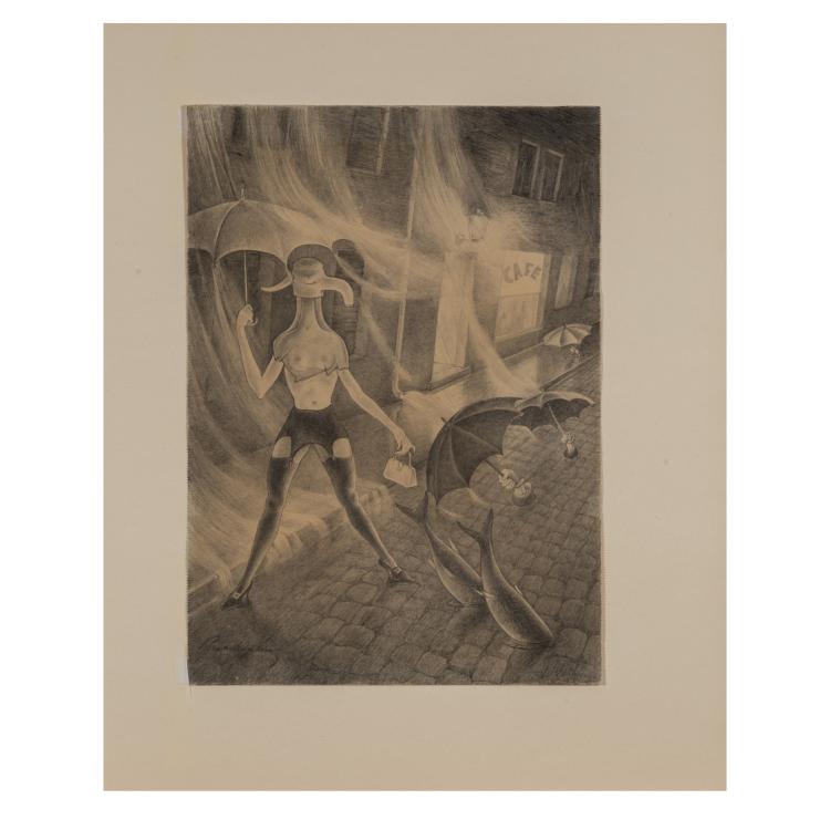 Bild 1 zu Objekt, 'Caf&eacute;', circa 1950, Walter Schnackenberg, 183C 859
