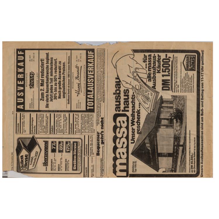 Bild 2 zu Objekt, Ohne Titel (Grab), circa 1981, Herbert Zangs, 183C 872
