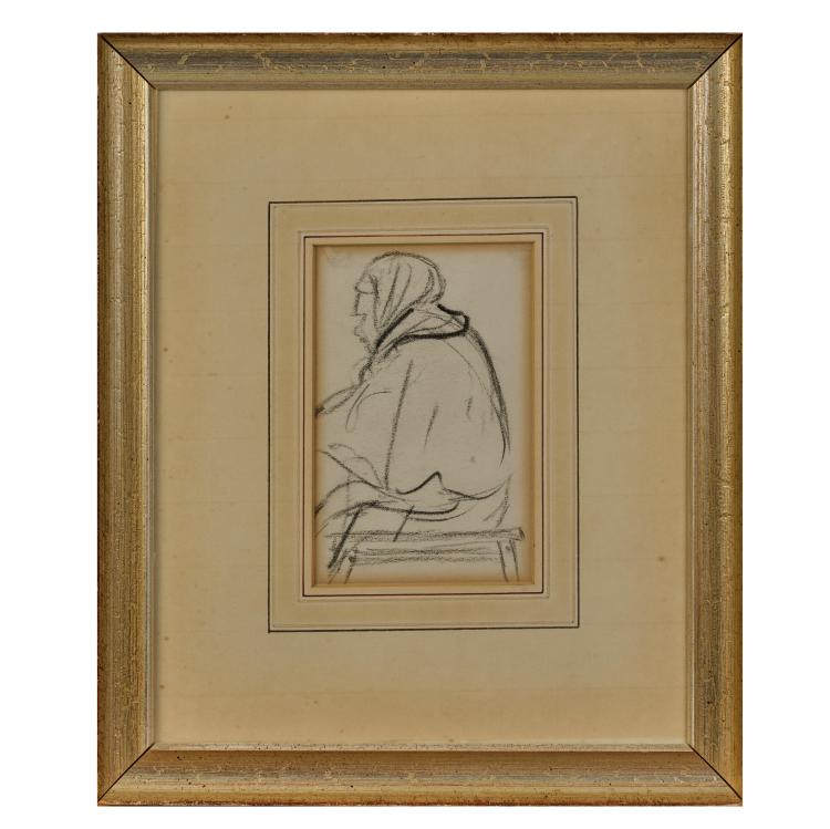 Bild 2 zu Objekt, 2 Zeichnungen 'Skatspieler in der Budike' und 'Ick wees nich mehr weiter', um 1915, Heinrich Zille, 183C 858