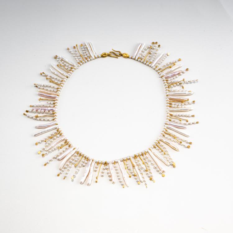 Bild 2 zu Objekt, Necklace with freshwater pearls, c. 2015, Inge Mayer, 