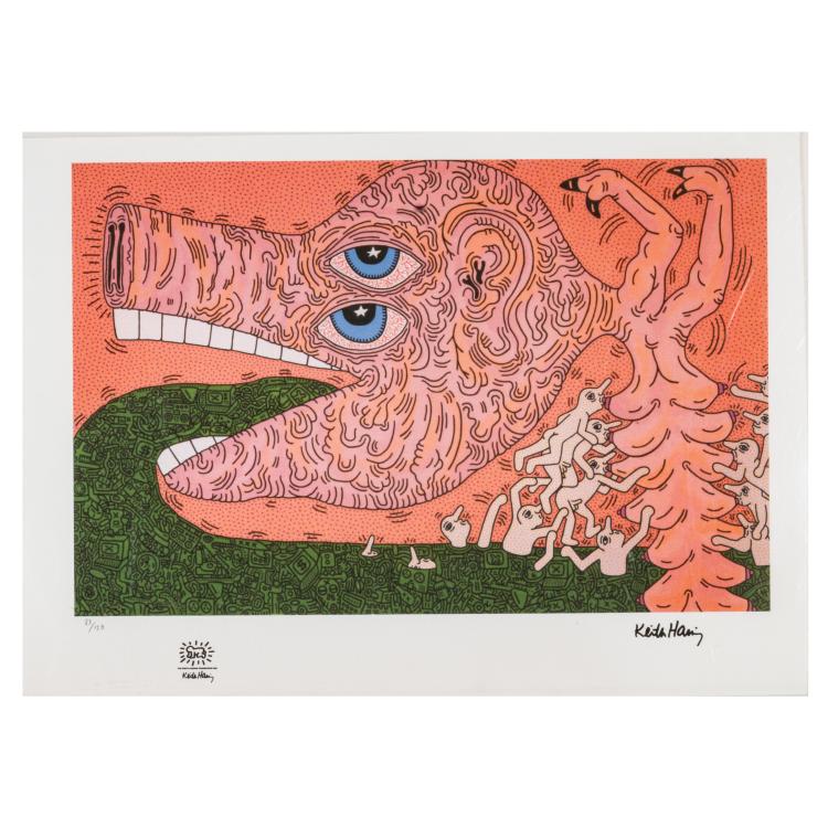 Hauptbild zu Objekt, Untitled, 1980s (printed later), Keith Haring (after), 183C 945