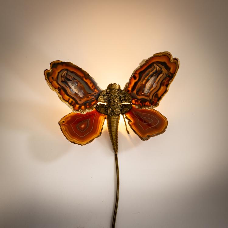 Bild 1 zu Objekt, Tischleuchte in Schmetterlingsform, 1970er Jahre (Entwurf), Henri Fernandez, Duval Brasseur, Jacques, Frankreich / France, 183A 481