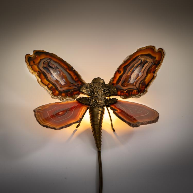 Bild 2 zu Objekt, Tischleuchte in Schmetterlingsform, 1970er Jahre (Entwurf), Henri Fernandez, Duval Brasseur, Jacques, Frankreich / France, 183A 481
