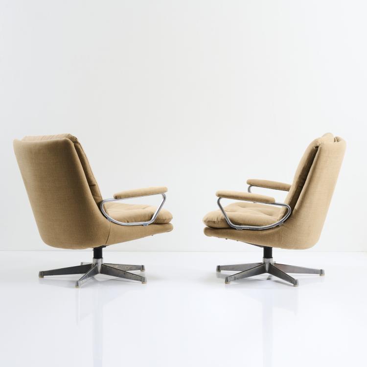 Bild 3 zu Objekt, Zwei Armlehnsessel 'Gentilina', 1960er Jahre (Entwurf), Andr&eacute; Vandenbeuck, Str&auml;ssle International, Wigoltingen, Schweiz, 183A 370