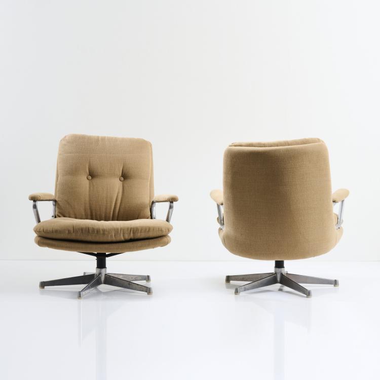 Bild 4 zu Objekt, Zwei Armlehnsessel 'Gentilina', 1960er Jahre (Entwurf), Andr&eacute; Vandenbeuck, Str&auml;ssle International, Wigoltingen, Schweiz, 183A 370