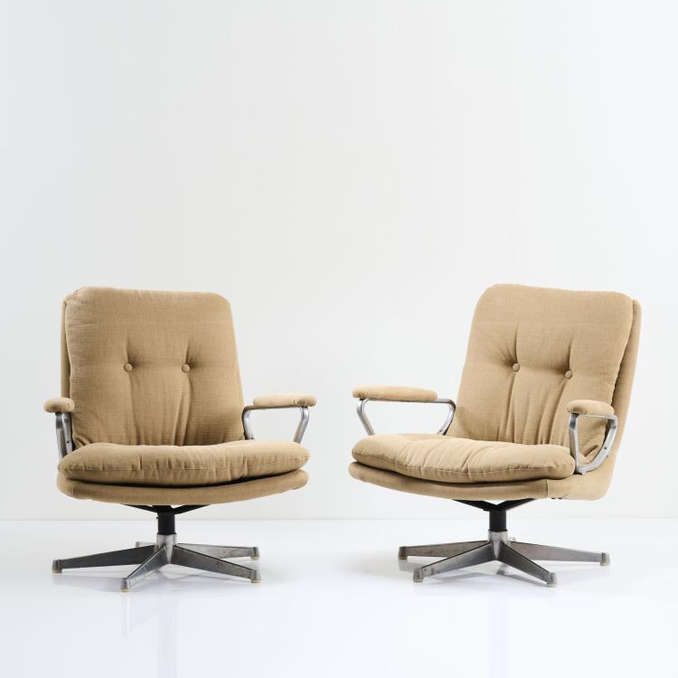 Bild 5 zu Objekt, Zwei Armlehnsessel 'Gentilina', 1960er Jahre (Entwurf), Andr&eacute; Vandenbeuck, Str&auml;ssle International, Wigoltingen, Schweiz, 183A 370
