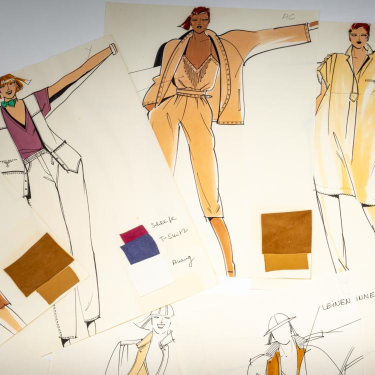 Bild 3 zu Objekt, Konvolut von 105 originalen Modezeichnungen, 1978/79, Wolfgang Joop, 