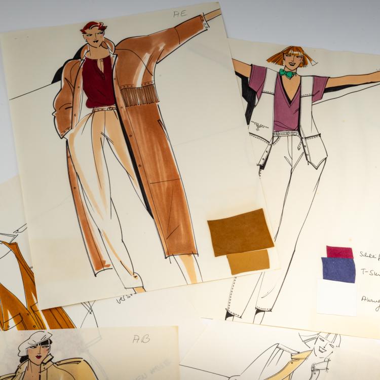 Bild 4 zu Objekt, Konvolut von 105 originalen Modezeichnungen, 1978/79, Wolfgang Joop, 