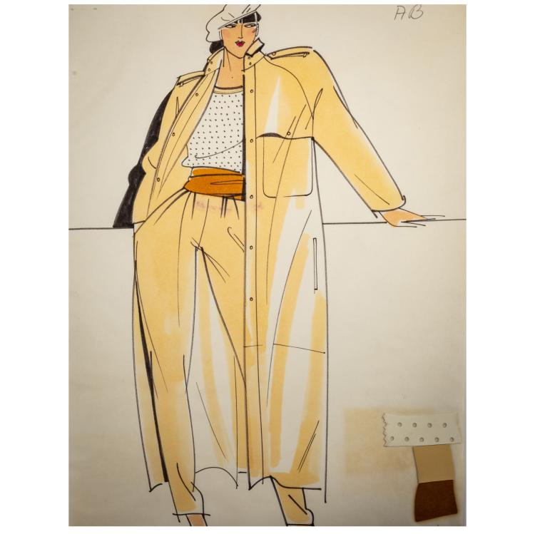 Bild 10 zu Objekt, Konvolut von 105 originalen Modezeichnungen, 1978/79, Wolfgang Joop, 