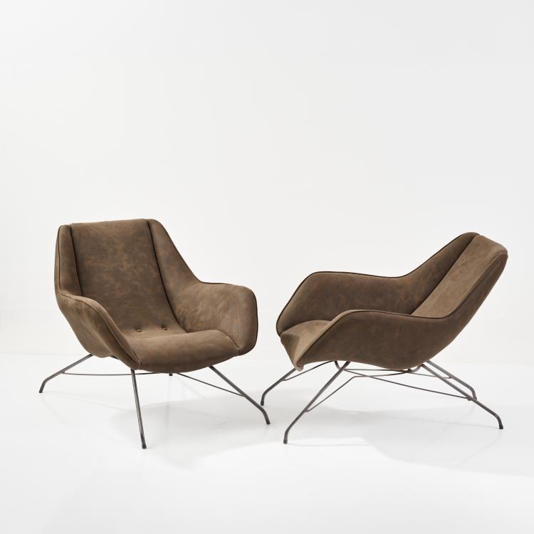 Bild 1 zu Objekt, Zwei Armlehnsessel 'Concha', um 1955 (Entwurf), Martin Eisler,Carlo Hauner, Forma Moveis, Brasilien / Brasil, 183A 266