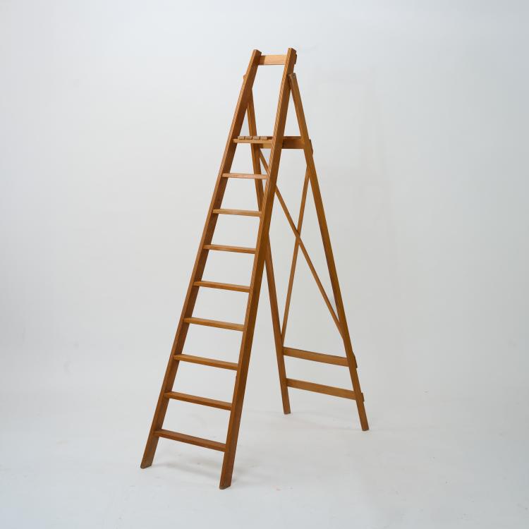 Hauptbild zu Objekt, Holzleiter, 1950er Jahre (Entwurf), Italien / Italy, 183A 528