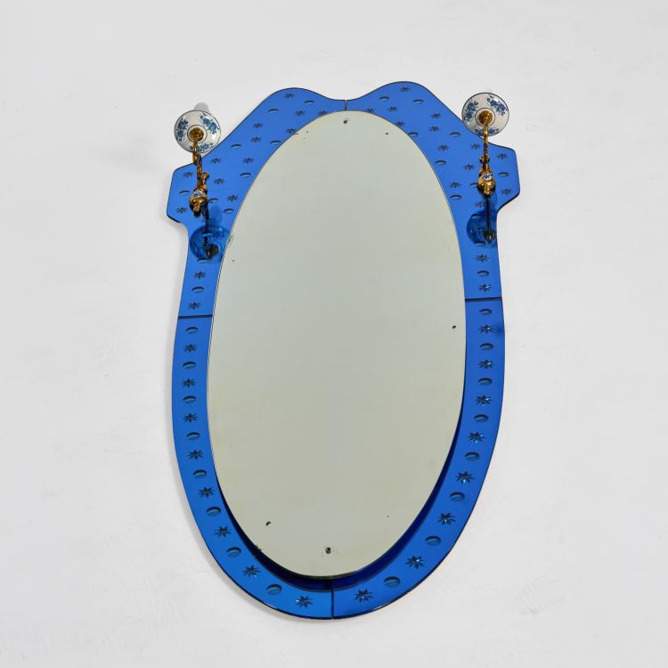 Bild 2 zu Objekt, Gro&szlig;er Wandspiegel '2843', 1950er Jahre (Entwurf), Cristal Art, Mailand / Milan, 183A 252