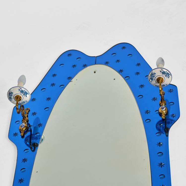 Bild 3 zu Objekt, Gro&szlig;er Wandspiegel '2843', 1950er Jahre (Entwurf), Cristal Art, Mailand / Milan, 183A 252