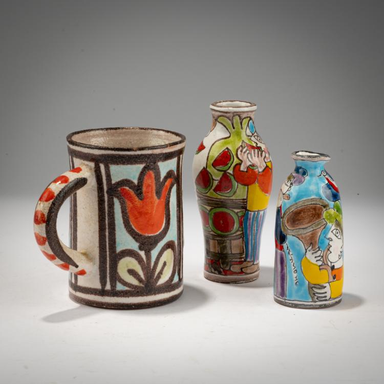 Bild 1 zu Objekt, Zwei Vasen und eine Tasse, 1980er Jahre, Giovanni De Simone, Desimone, Palermo, 183A 74