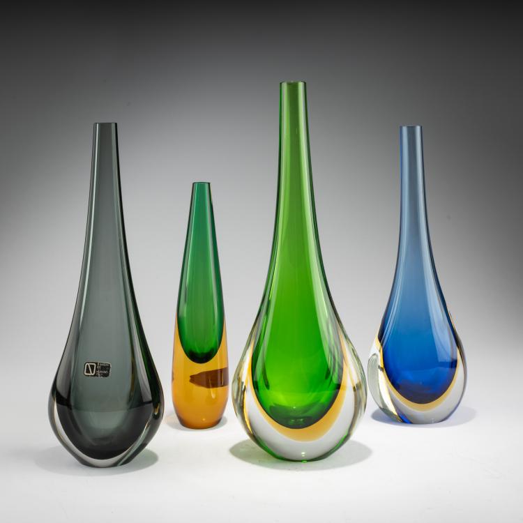 Bild 1 zu Objekt, Four 'Sommerso' vases, 1960s, V. Nason & C., Murano / Salviati & C., Murano, 183B 772