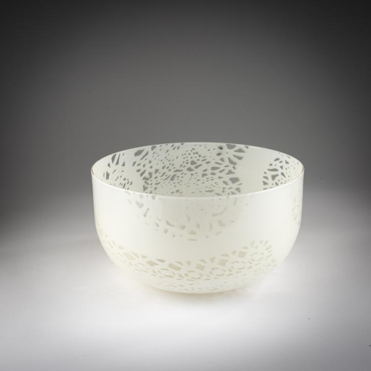 Bild 1 zu Objekt, 'Merletto' bowl, 1981, Birgitta Karlsson,Owe Thorssen, Venini, Murano, 183B 796