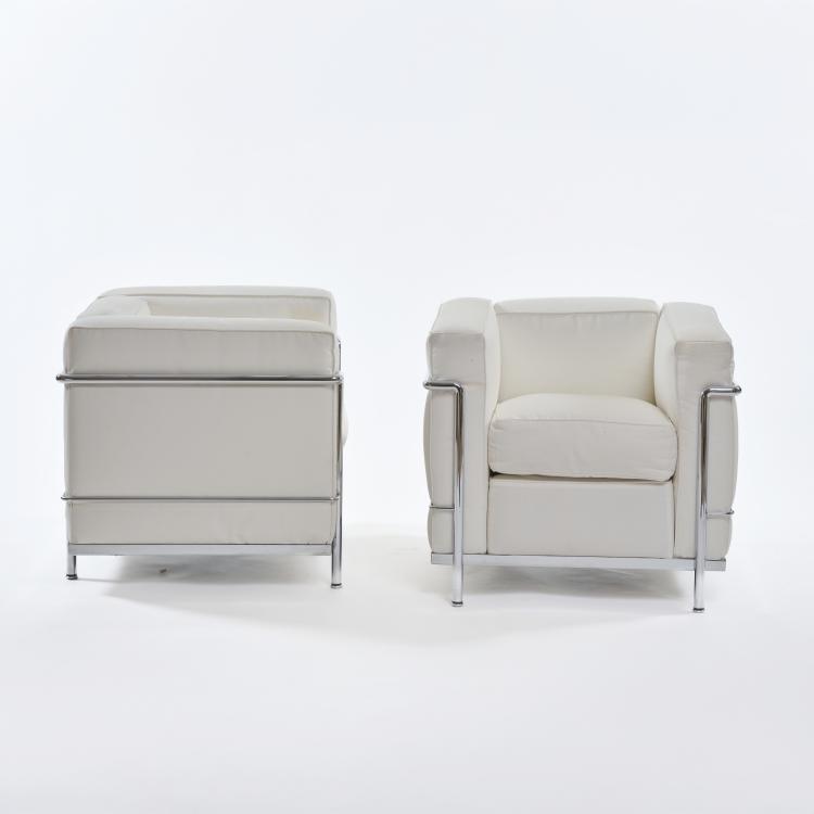 Bild 2 zu Objekt, Zwei Sessel 'LC 2', 1928 (Entwurf), Pierre Jeanneret,Charlotte Perriand,Le Corbusier Charles-&Eacute;douard Jeanneret-Gris, Cassina, Mailand / Milan, 183A 142