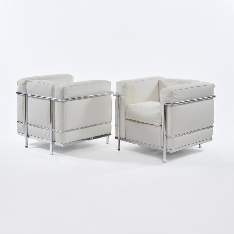 Bild 3 zu Objekt, Zwei Sessel 'LC 2', 1928 (Entwurf), Pierre Jeanneret,Charlotte Perriand,Le Corbusier Charles-&Eacute;douard Jeanneret-Gris, Cassina, Mailand / Milan, 183A 142