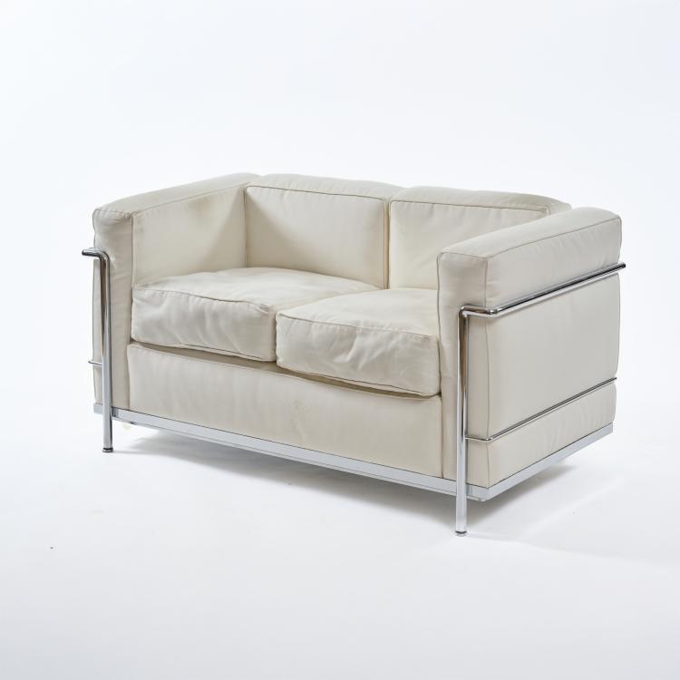 Hauptbild zu Objekt, Zweisitzersofa 'LC 2', 1928 (Entwurf), Pierre Jeanneret,Charlotte Perriand,Le Corbusier Charles-&Eacute;douard Jeanneret-Gris, Cassina, Mailand / Milan, 183A 143